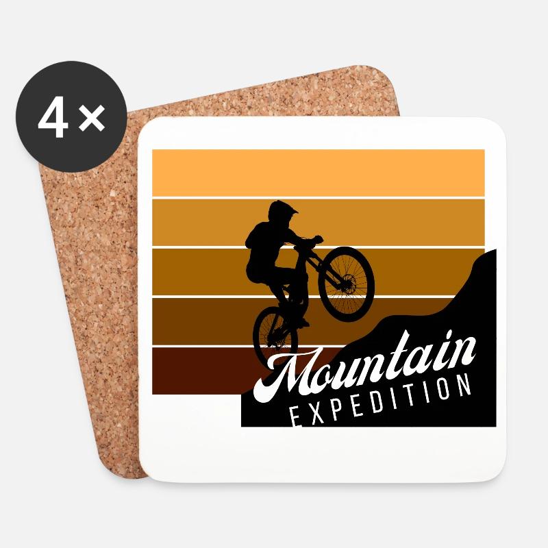 Mountain Expedition Sprung - Untersetzer (4er-Set) - Weiß