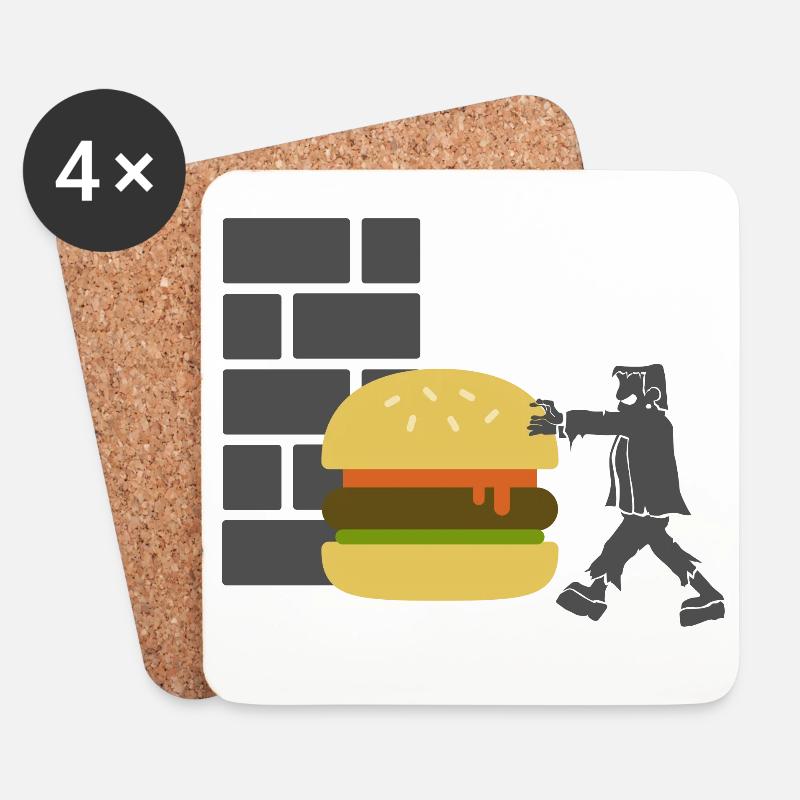 Burger Fast food Logistic - Untersetzer (4er-Set) - Weiß