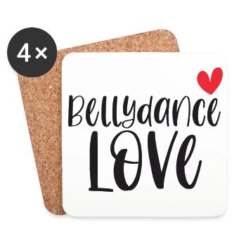 Belly Dancing Belly Dancer Love Gift - Coasters (set of 4) - white - Front