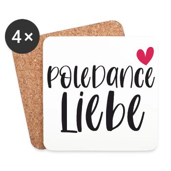 Pole Dance Tänzerin Poledancing Liebe Geschenk - Untersetzer (4er-Set) - Weiß - Vorne