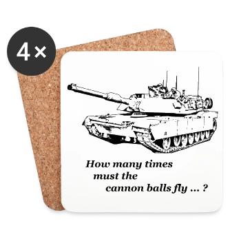 Dylan - Cannon balls - Coasters (set of 4) - white - Front