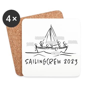 sailingcrew 2023 - Sailing - Teamshirt - Coasters (set of 4) - white - Front