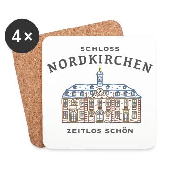 Schloss Nordkirchen, Münsterland - Untersetzer (4er-Set) - Weiß - Vorne