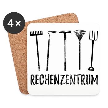 Rechenzentrum - Gärtner Garten Pflanzen - Untersetzer (4er-Set) - Weiß - Vorne