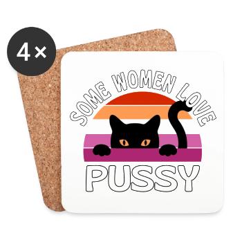 Some women love cats - Coasters (set of 4) - white - Front