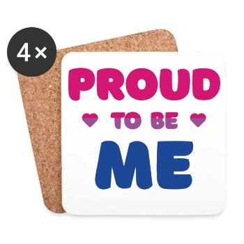 Bisexual Pride to Be Me - Pride Month - Coasters (set of 4) - white - Front