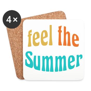 Feel the Summer - Coasters (set of 4) - white - Front