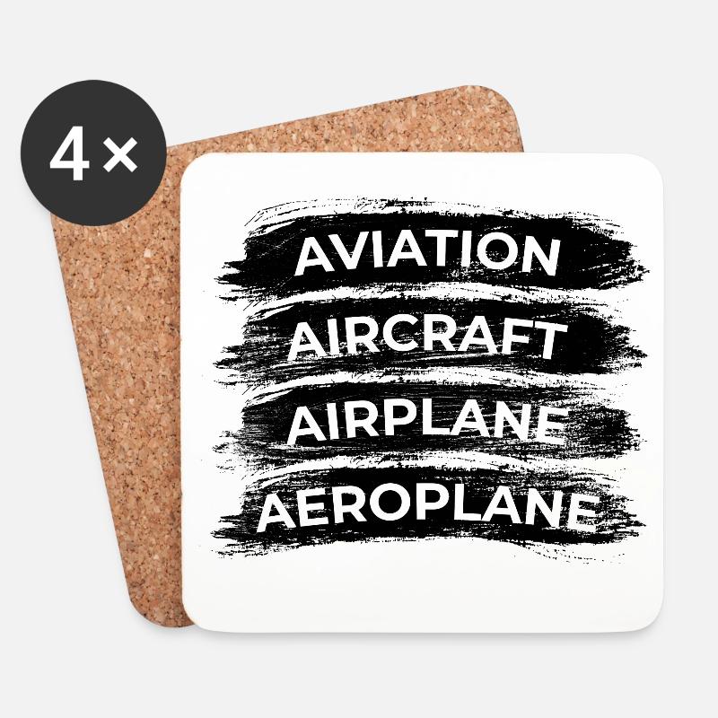 Plane Spotter Routine - Untersetzer (4er-Set) - Weiß