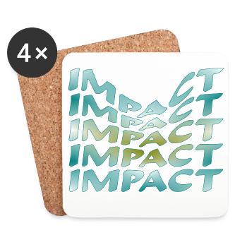 Zone of maximum impact - Coasters (set of 4) - white - Front