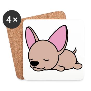 Chihuahua - Coasters (set of 4) - white - Front