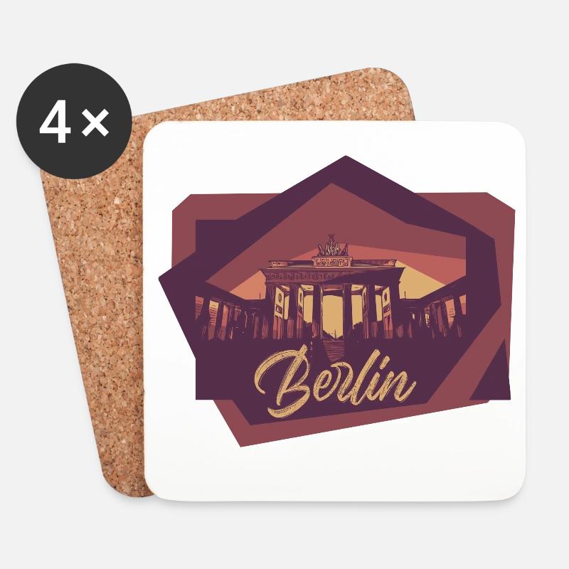 Berlin the place to be - Untersetzer (4er-Set) - Weiß