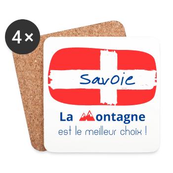 Savoie Montagne Fierté Alpestre - Dessous de verre (lot de 4) - blanc - Devant