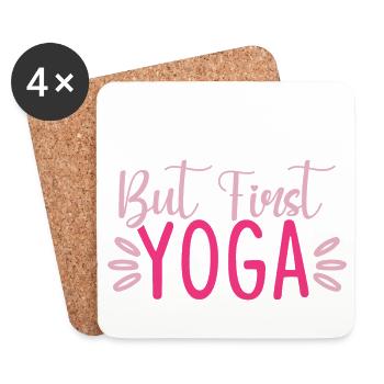 Mais d’abord le yoga - Dessous de verre (lot de 4) - blanc - Devant