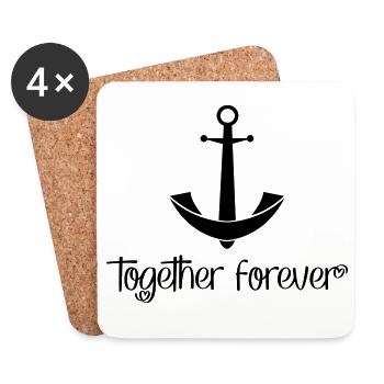 Together Forever - Untersetzer (4er-Set) - Weiß - Vorne