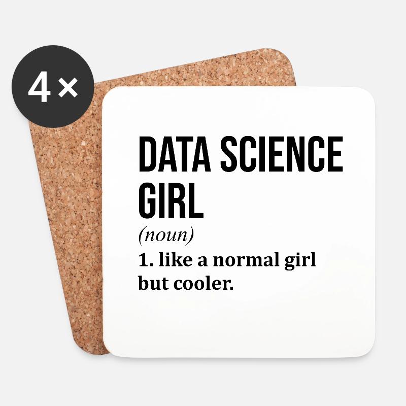 Data Science - Coasters (set of 4) - white