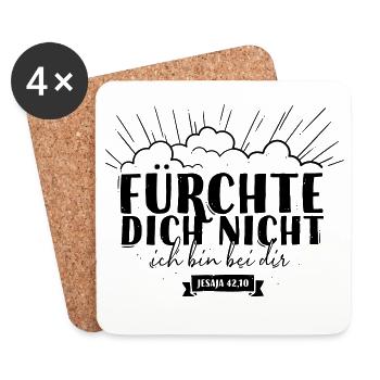 Fear not - Coasters (set of 4) - white - Front