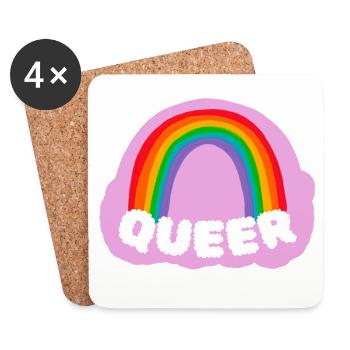 Queer - Untersetzer (4er-Set) - Weiß - Vorne
