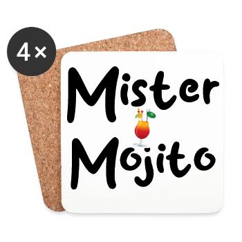 Mister Mojito Cocktail - Dessous de verre (lot de 4) - blanc - Devant