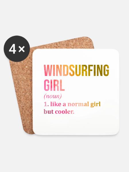 Windsurfen Windsurfen Windsurfen - Untersetzer (4er-Set) - Weiß
