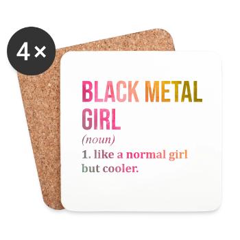 Black Metal - Coasters (set of 4) - white - Front
