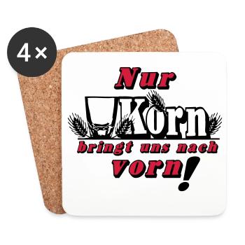 Only corn brings us ... (24) - Coasters (set of 4) - white - Front
