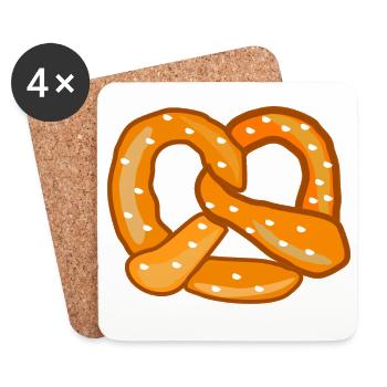 Pretzel - Coasters (set of 4) - white - Front
