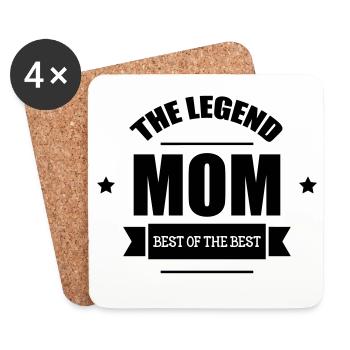 The Legend of Mom - Mother's Day - Coasters (set of 4) - white - Front