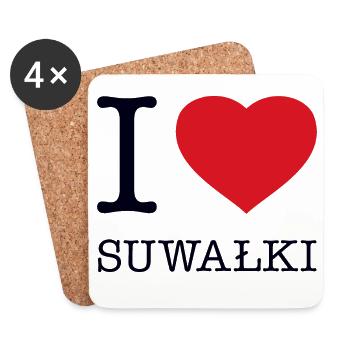 J’ADORE SUWALKI - Dessous de verre (lot de 4) - blanc - Devant