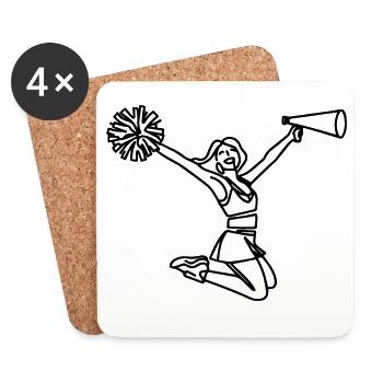 Cheerleader - Coasters (set of 4) - white - Front