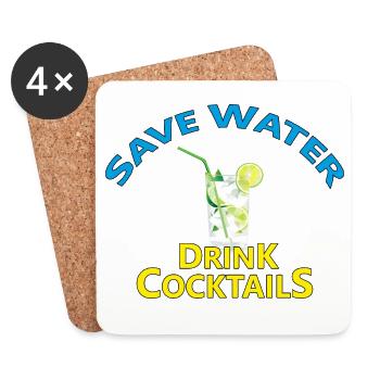 Cocktails - Coasters (set of 4) - white - Front