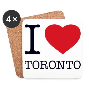 I LOVE TORONTO - Coasters (set of 4) - white - Front