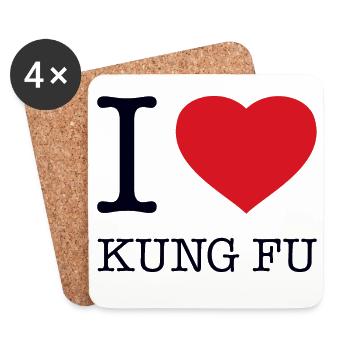 J’ADORE LE KUNG-FU - Dessous de verre (lot de 4) - blanc - Devant