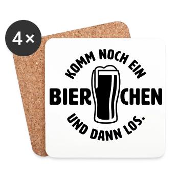 Noch ein Bierchen - Untersetzer (4er-Set) - Weiß - Vorne