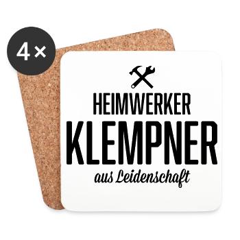 Heimwerker Klempner - Untersetzer (4er-Set) - Weiß - Vorne