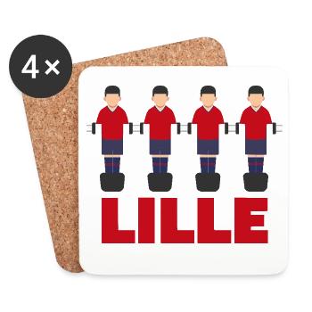 Lille - Dessous de verre (lot de 4) - blanc - Devant