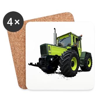 Grüner Gigant der Felder - Untersetzer (4er-Set) - Weiß - Vorne