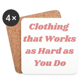 Conception audacieuse de t-shirt de citation de motivation - Dessous de verre (lot de 4) - blanc - Devant