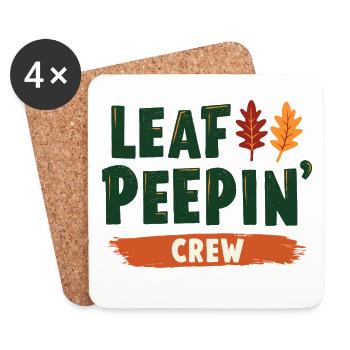 Citation de Leaf Peeping Crew - Dessous de verre (lot de 4) - blanc - Devant