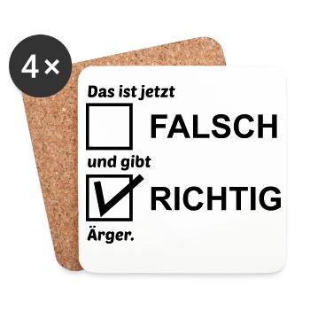 Real anger - Coasters (set of 4) - white - Front