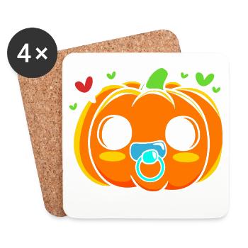 Gender Reveal Halloween Team Boy - Coasters (set of 4) - white - Front
