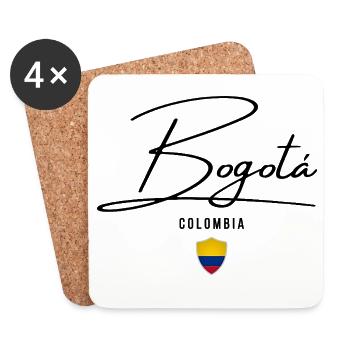 Elegantes Design Bogotá, ich liebe Bogotá - Untersetzer (4er-Set) - Weiß - Vorne