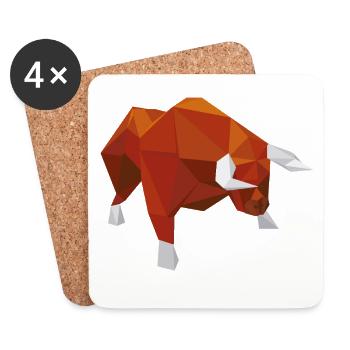 bull - Coasters (set of 4) - white - Front