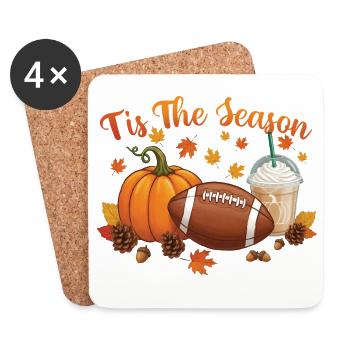 C’est la saison Vacances d’automne Joie d’automne - Dessous de verre (lot de 4) - blanc - Devant