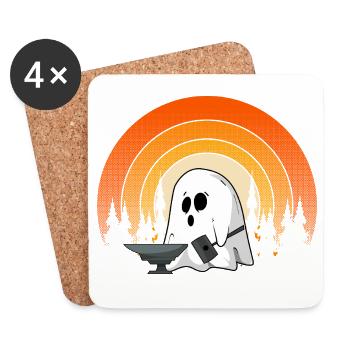 Schmied Geist Halloween Spuk Schmiede Geist - Untersetzer (4er-Set) - Weiß - Vorne