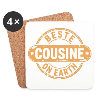 Best cousin - Coasters (set of 4) - white - Front