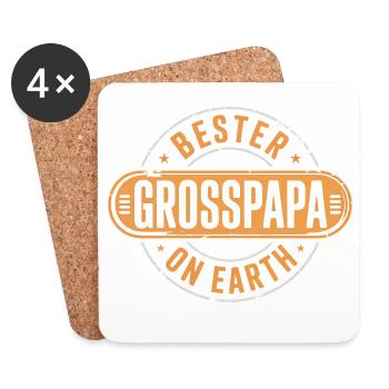 Meilleur grand-père grand-père - Dessous de verre (lot de 4) - blanc - Devant