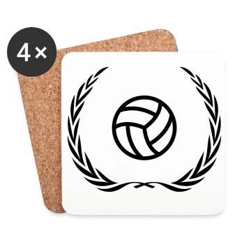 Volleyball Icon - Coasters (set of 4) - white - Front