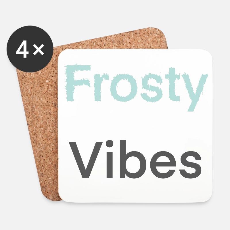 Frosty Vibes - Untersetzer (4er-Set) - Weiß