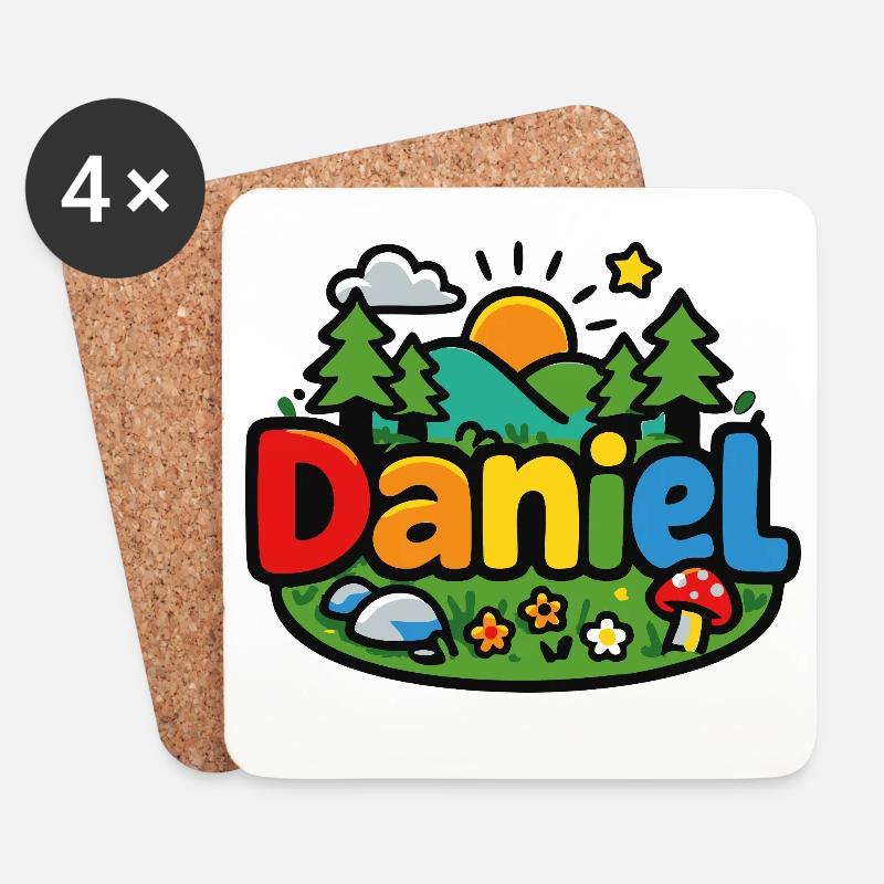 Daniel - Untersetzer (4er-Set) - Weiß
