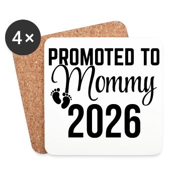 Promue maman 2026 – Mommy Design en préparation - Dessous de verre (lot de 4) - blanc - Devant